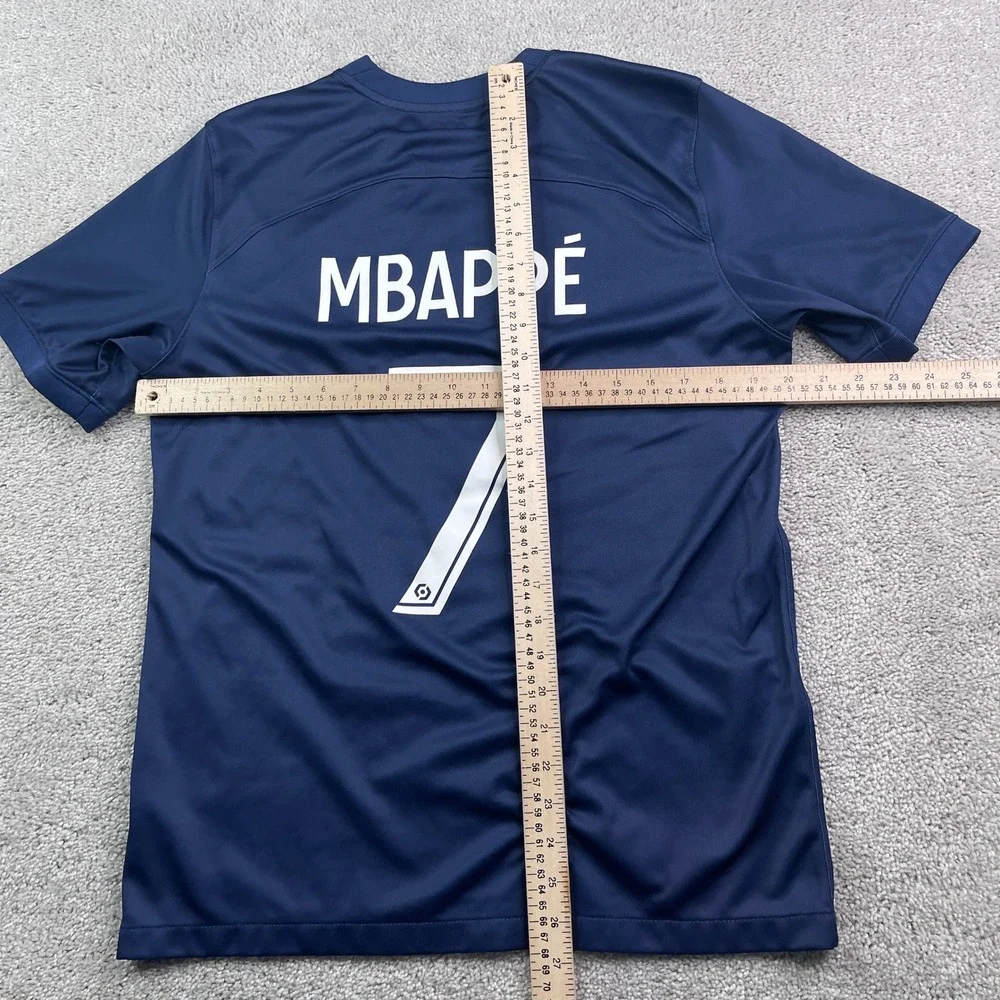 Paris Saint Germain Mbappe Jersey Mens Medium Blue Nike Dri Fit Soccer Futbol